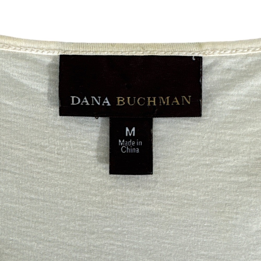 Dana Buchman Floral Sequin Tank Top Sleeveless Blouse Ivory Red Gray Medium EUC - Picture 4 of 8